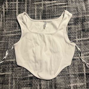 White ONLY corset shirt.